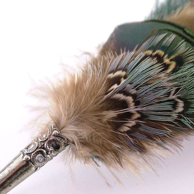 Épingle à chapeau en plumes - Gamebird et autruche