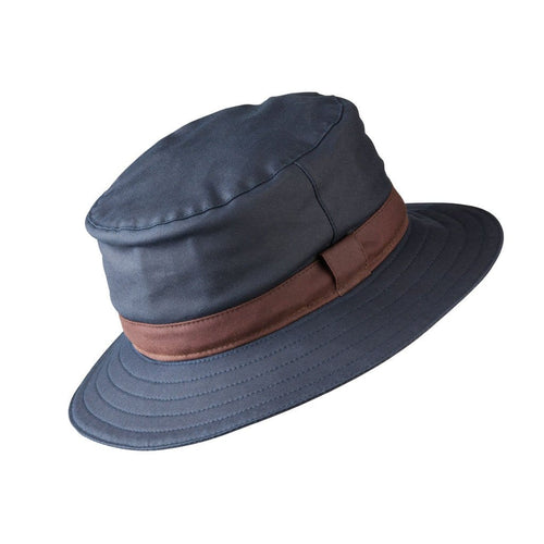 Olney Headwear Wax Spey Mens Navy Rain Hat 