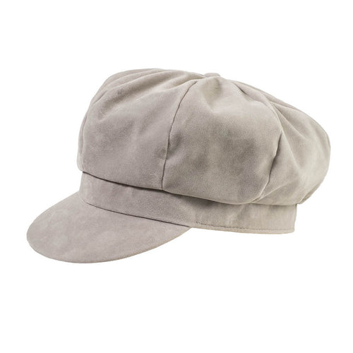 proppa toppa ladies light grey water resistant baker boy cap